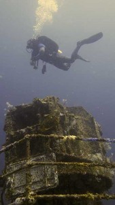 Diving the Waikato - above the turret