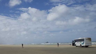 Stopping on the 90-mile beach